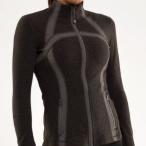 Lululemon Womens Size 12 Define Jacket Pique Heathered Wren Gray Dark Gray